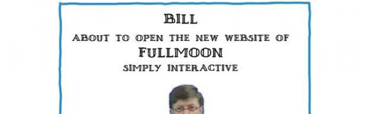 Bill Gates about to open the Fullmoon website