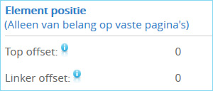 Element positie